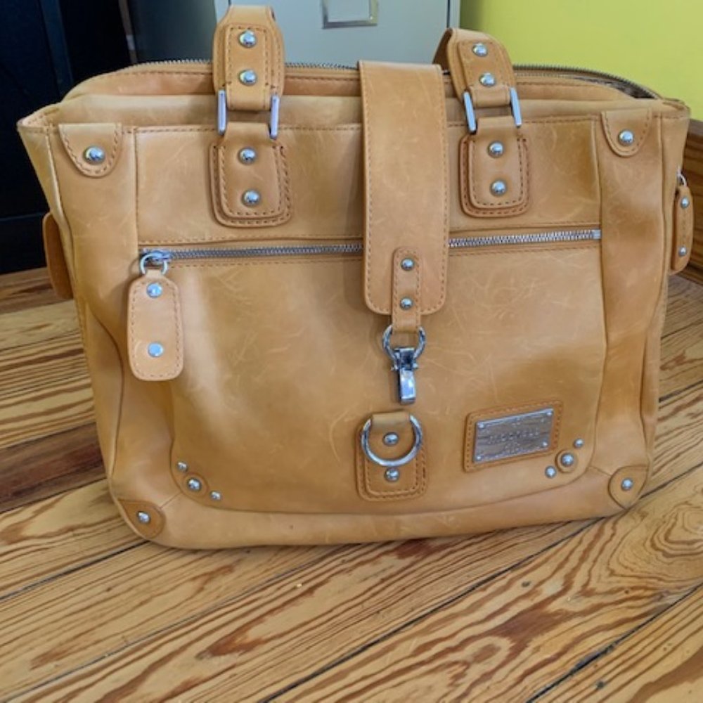 Monsus leather briefcase/satchel/laptop bag